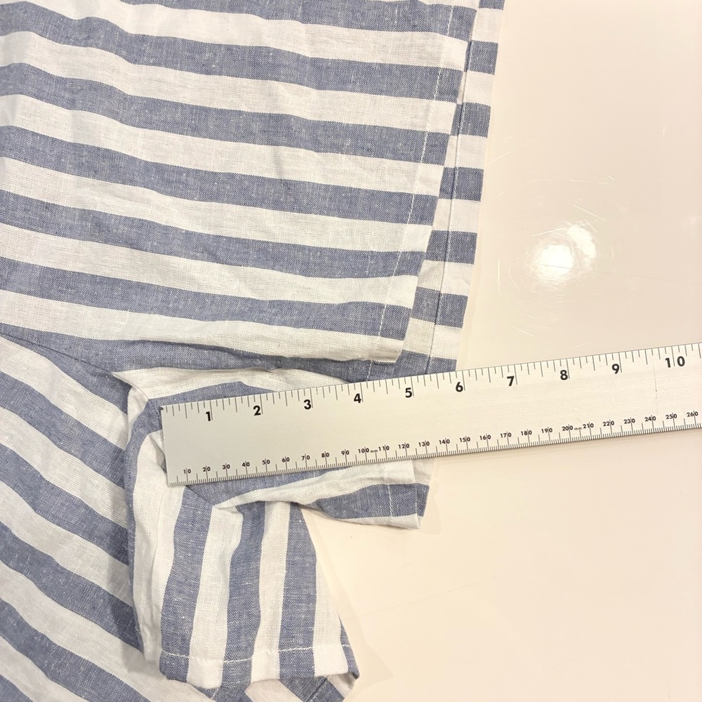 New Beachlunchlounge Linen Striped Shorts L Nautical Beachy Summer Resort Vacay - Picture 8 of 8